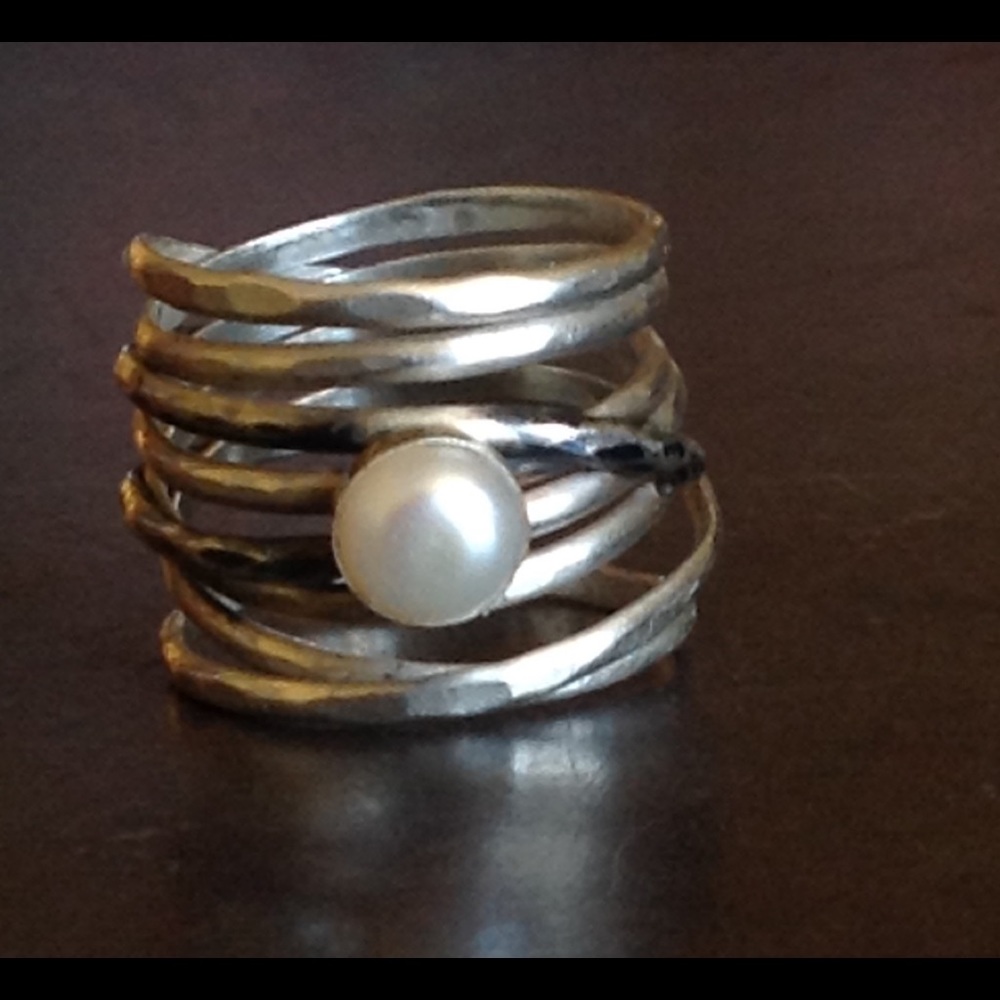 Pearl Statement Ring - image 2